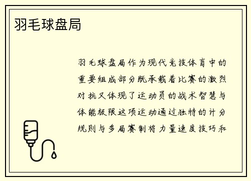 羽毛球盘局